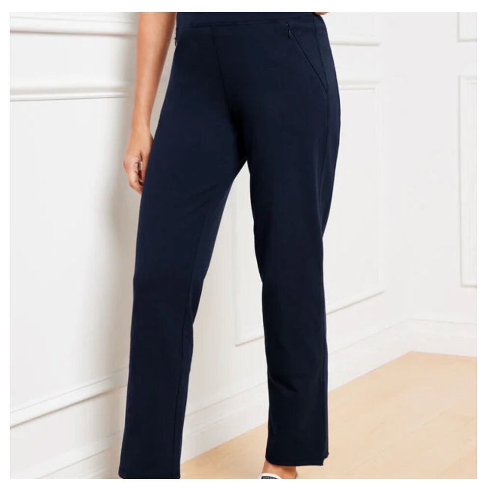 Talbots Navy Bi-Stretch Straight Leg Dress Pants Women’s 8P Petite